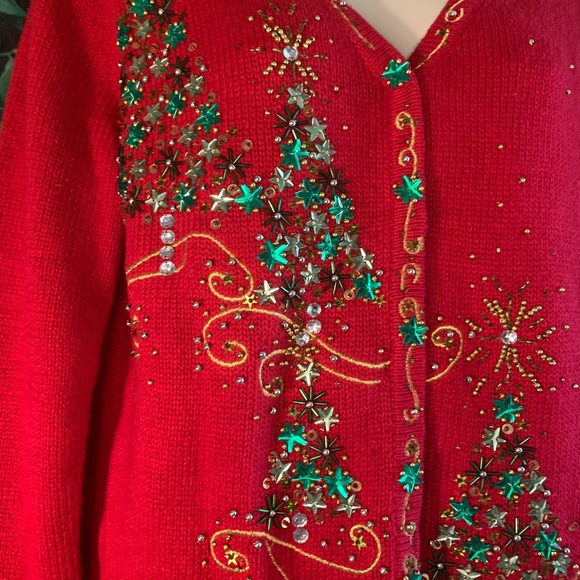 KIM ROGERS│Embellished Christmas Sweater Cardigan - Picture 2 of 8
